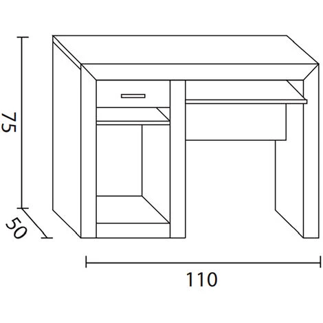 Bureau Avec Plateau en Pin Massif Coloris Cerisier - Longueur 110 X Profondeur 50 X Hauteur 75 Cm -PEGANE- 4 Bureau Avec Plateau en Pin Massif Coloris Cerisier - Longueur 110 X Profondeur 50 X Hauteur 75 Cm -PEGANE- – Image 2