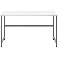 FROMM & STARCK Table D'Ordinateur Bureau Travail À Domicile Bureau PC 120 X 60 Cm Blanc / Gris - Blanc -France Bureau Soldes 2022 56477577 4