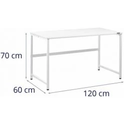 FROMM & STARCK Table D'Ordinateur Bureau Travail À Domicile Bureau PC 120 X 60 Cm Noir - Blanc -France Bureau Soldes 2022 56477579 5