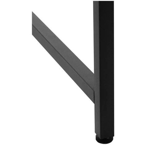 FROMM & STARCK Table D'Ordinateur Bureau Travail À Domicile Bureau PC 120 X 60 Cm Blanc - Noir 5 FROMM & STARCK Table D'Ordinateur Bureau Travail À Domicile Bureau PC 120 X 60 Cm Blanc - Noir – Image 3