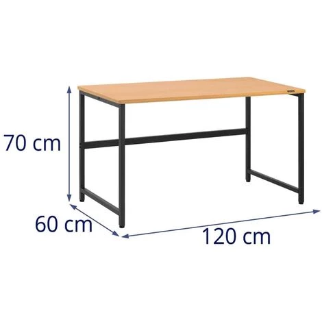 FROMM & STARCK Table D'Ordinateur Bureau Travail À Domicile Bureau PC 120 X 60 Cm Marron - Marron 7 FROMM & STARCK Table D'Ordinateur Bureau Travail À Domicile Bureau PC 120 X 60 Cm Marron - Marron – Image 5