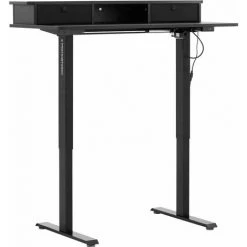 FROMM & STARCK Bureau Assis-Debout Hauteur Réglable Électrique 72 - 120 Cm Blanc/Imitation Bois - Noir -France Bureau Soldes 2022 56477670 5