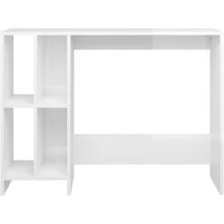 INLIFE Bureau D'ordinateur Portable Blanc Brillant 102,5x35x75 Cm -France Bureau Soldes 2022 56630148 4