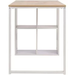 INLIFE Table D'écriture 120 X 60 X 75 Cm Chêne Et Blanc -France Bureau Soldes 2022 56630256 5