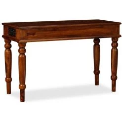 INLIFE Table D'écriture Bois Massif De Sesham 120 X 50 X 76 Cm -France Bureau Soldes 2022 56630347 5