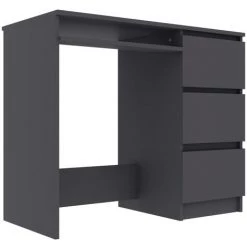 INLIFE Bureau Gris 90x45x76 Cm Aggloméré