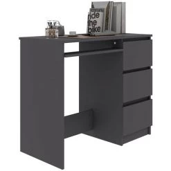 INLIFE Bureau Gris 90x45x76 Cm Aggloméré -France Bureau Soldes 2022 56630978 3