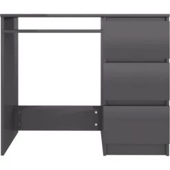 INLIFE Bureau Gris Brillant 90x45x76 Cm Aggloméré 10 INLIFE Bureau Gris Brillant 90x45x76 Cm Aggloméré -France Bureau Soldes 2022 56631247 4