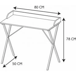 Paris Prix - Bureau Design "terrazzo" 84cm Gris & Blanc -France Bureau Soldes 2022 57074777 5