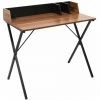 Paris Prix - Bureau Design "brice" 90cm Marron & Noir -France Bureau Soldes 2022 57074779 1