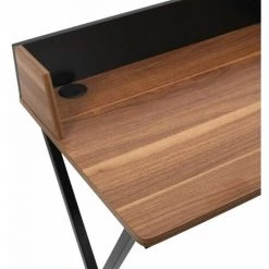 Paris Prix - Bureau Design "brice" 90cm Marron & Noir -France Bureau Soldes 2022 57074779 5