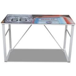 NOVA Modèle De Bureau Rectangulaire USA Iron Frame En Verre Supérieur 120x60x75cm Bureau Rectangulaire Unique -France Bureau Soldes 2022 57096566 4