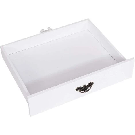 Giantex Bureau Avec 4 Tiroirs Et Pieds En Pin Massif, Bureau De Maquillage Avec 2 Niveaux, Organiseur Amovible, Table Spacieuse Pour La Maison Et Le Bureau, Blanc 6 Giantex Bureau Avec 4 Tiroirs Et Pieds En Pin Massif, Bureau De Maquillage Avec 2 Niveaux, Organiseur Amovible, Table Spacieuse Pour La Maison Et Le Bureau, Blanc – Image 4