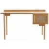 MILIBOO Bureau Vintage En Bois Finition Chêne Avec Caisson En Cannage Naturel L130 Cm ANTIK - Chêne Clair 1 MILIBOO Bureau Vintage En Bois Finition Chêne Avec Caisson En Cannage Naturel L130 Cm ANTIK - Chêne Clair -France Bureau Soldes 2022 57125042 1