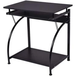 GIANTEX Bureau Pour Ordinateur Avec Plateau De Clavier Mobile,Support D'UnitE Centrale Et Repose-Pieds REglable En Hauteur,70X48X75 -France Bureau Soldes 2022 57240390 2