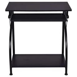 GIANTEX Bureau Pour Ordinateur Avec Plateau De Clavier Mobile,Support D'UnitE Centrale Et Repose-Pieds REglable En Hauteur,70X48X75 -France Bureau Soldes 2022 57240390 4