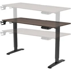 Bureau électrique Salinas à Hauteur Réglable 73 - 118 Cm Rectangulaire Effet Noyer [pro.tec] -France Bureau Soldes 2022 57356574 4