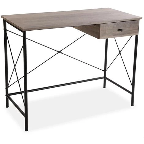 Versa Hedgehope Bureau Informatique Table D'étude Pour Ordinateur, 76x48x100cm - Marron Et Noir 3 Versa Hedgehope Bureau Informatique Table D'étude Pour Ordinateur, 76x48x100cm - Marron Et Noir