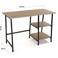 Versa Parawa Bureau Informatique Table D'étude Pour Ordinateur, 75x50x110cm - Marron Et Noir 11 Versa Parawa Bureau Informatique Table D'étude Pour Ordinateur, 75x50x110cm - Marron Et Noir -France Bureau Soldes 2022 57582802 5