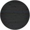 YOUTHUP Dessus De Table Noir Ø80x2,5 Cm Bois De Pin Massif - Noir