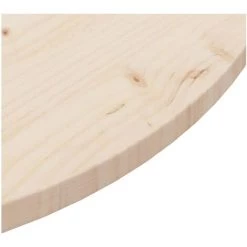 YOUTHUP Dessus De Table Ø90x2,5 Cm Bois De Pin Massif - Brun -France Bureau Soldes 2022 57778658 4