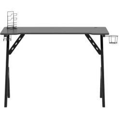 TRUE DEAL Bureau De Jeu Avec Pieds En Forme De Y Noir 110x60x75 Cm -France Bureau Soldes 2022 57830003 3