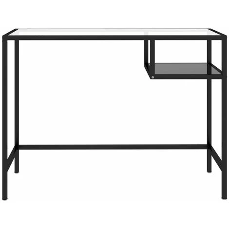 TRUE DEAL Bureau D'ordinateur Noir 100x36x74 Cm Verre 5 TRUE DEAL Bureau D'ordinateur Noir 100x36x74 Cm Verre – Image 3