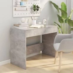 TRUE DEAL Bureau Gris Béton 101x50x76,5 Cm Aggloméré -France Bureau Soldes 2022 57842838 3