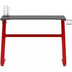 TRUE DEAL Bureau De Jeu Et Pieds En Forme De ZZ Noir Et Rouge 110x60x75cm -France Bureau Soldes 2022 57845545 3