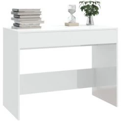 TRUE DEAL Bureau Blanc Brillant 101x50x76,5 Cm Aggloméré 10 TRUE DEAL Bureau Blanc Brillant 101x50x76,5 Cm Aggloméré -France Bureau Soldes 2022 57847464 4