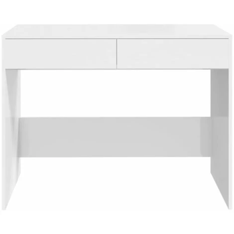 TRUE DEAL Bureau Blanc Brillant 101x50x76,5 Cm Aggloméré 7 TRUE DEAL Bureau Blanc Brillant 101x50x76,5 Cm Aggloméré – Image 5