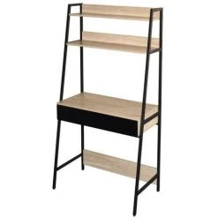 AUTRES Bureau Avec étagere En Metal - L 84 X P 45 X H 165 Cm - DOVER -France Bureau Soldes 2022 57867253 3