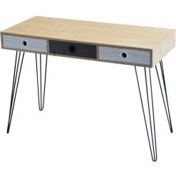 AUTRES Bureau 3 Tiroirs En Métal - L 115 X P 50 X H 75 Cm - BIRMINGHAM