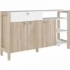 AUTRES Buffet HOYVIK 3 Portes- 2 Tablettes, 1 Tioir, 3 Niches - 155,7 Cm - Décor Chene Sonoma Combiné Avec Du Blanc Mat - Poignées E… 2 AUTRES Buffet HOYVIK 3 Portes- 2 Tablettes, 1 Tioir, 3 Niches - 155,7 Cm - Décor Chene Sonoma Combiné Avec Du Blanc Mat - Poignées E… -France Bureau Soldes 2022 58192387 1