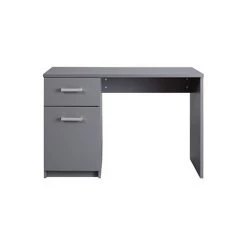 M&S Bureau 1 Porte 1 Tiroir 115x55x76 Cm Gris Foncé - ROSSI