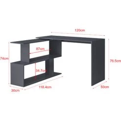NOVA Bureau Angulaire Pour Le Bureau D'étude Dans La Rotation à 180 ° Diverses Couleurs Couleur : Gris Foncé -France Bureau Soldes 2022 58598480 2