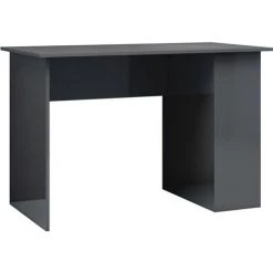 INLIFE Bureau Gris Brillant 110x60x73 Cm Aggloméré - Gris -France Bureau Soldes 2022 58692349 2