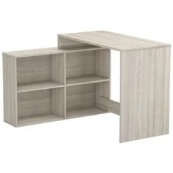Bureau D'Angle Réversible 4 Cases L111,9 Cm - Corner - Calicosy - Chene Shannon - Chene Shannon
