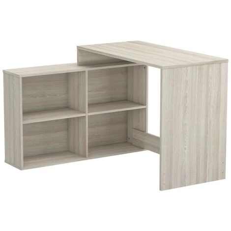 Bureau D'Angle Réversible 4 Cases L111,9 Cm - Corner - Calicosy - Chene Shannon - Chene Shannon 3 Bureau D'Angle Réversible 4 Cases L111,9 Cm - Corner - Calicosy - Chene Shannon - Chene Shannon