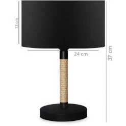 COTECOSY Lot De 2 Lampes à Poser Kamin Tissu Noir Et Métal Beige Et Noir - Noir / Beige 7 COTECOSY Lot De 2 Lampes à Poser Kamin Tissu Noir Et Métal Beige Et Noir - Noir / Beige -France Bureau Soldes 2022 59102240 3