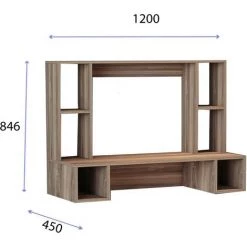 COTECOSY Bureau Murale Elias 120cm Bois Naturel - Bois 7 COTECOSY Bureau Murale Elias 120cm Bois Naturel - Bois -France Bureau Soldes 2022 59102475 3
