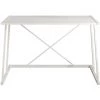 COTECOSY Bureau Simple Chiaki 120x75cm Bois Et Métal Blanc - Blanc