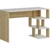 COTECOSY Bureau 3 étagères Bocinel 110cm Bois Et Blanc - Bois / Blanc