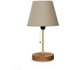 COTECOSY Lampe à Poser Virasto H41cm Métal Or Et Tissu Beige Foncé - Beige -France Bureau Soldes 2022 59104383 1
