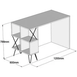 COTECOSY Bureau Cirka 120x78cm Bois Blanc Crème - Crème 7 COTECOSY Bureau Cirka 120x78cm Bois Blanc Crème - Crème -France Bureau Soldes 2022 59104577 3