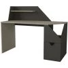 COTECOSY Bureau 1 Porte Et 1 étagère Socket 140cm Anthracite Et Beige - Gris Foncé -France Bureau Soldes 2022 59104614 1