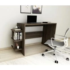 COTECOSY Bureau 3 étagères Sadia 109,6cm Bois Chêne Foncé - Chêne Foncé -France Bureau Soldes 2022 59104822 2