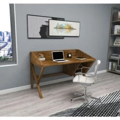 COTECOSY Bureau 2 étagères Selina 120cm Pin Massif Bois Foncé - Bois 8 COTECOSY Bureau 2 étagères Selina 120cm Pin Massif Bois Foncé - Bois -France Bureau Soldes 2022 59104876 2