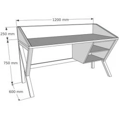 COTECOSY Bureau 2 étagères Selina 120cm Pin Massif Bois Foncé - Bois 11 COTECOSY Bureau 2 étagères Selina 120cm Pin Massif Bois Foncé - Bois -France Bureau Soldes 2022 59104876 5