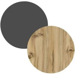 COTECOSY Bureau 1 Porte Et 1 Tiroir Octavia 120cm Bois Clair Et Anthracite - Chêne Clair -France Bureau Soldes 2022 59105277 5